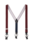 Hackett London Combi Braces, Burgundy Red