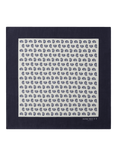 Hackett London Linen Paisley Handkerchief, White