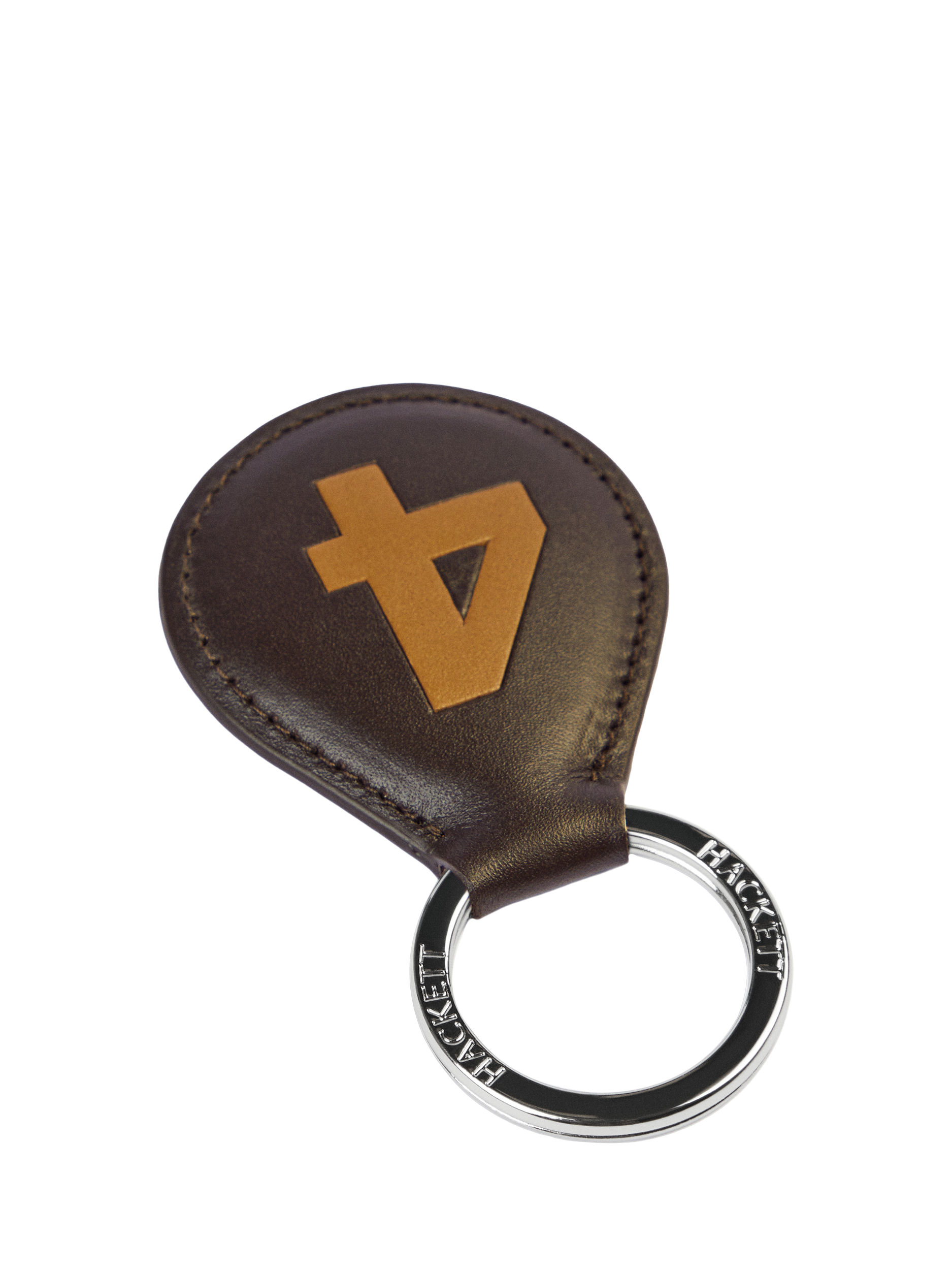 Product image 2 of 4, which shows Hackett London 1 Leather Keychain, Brown