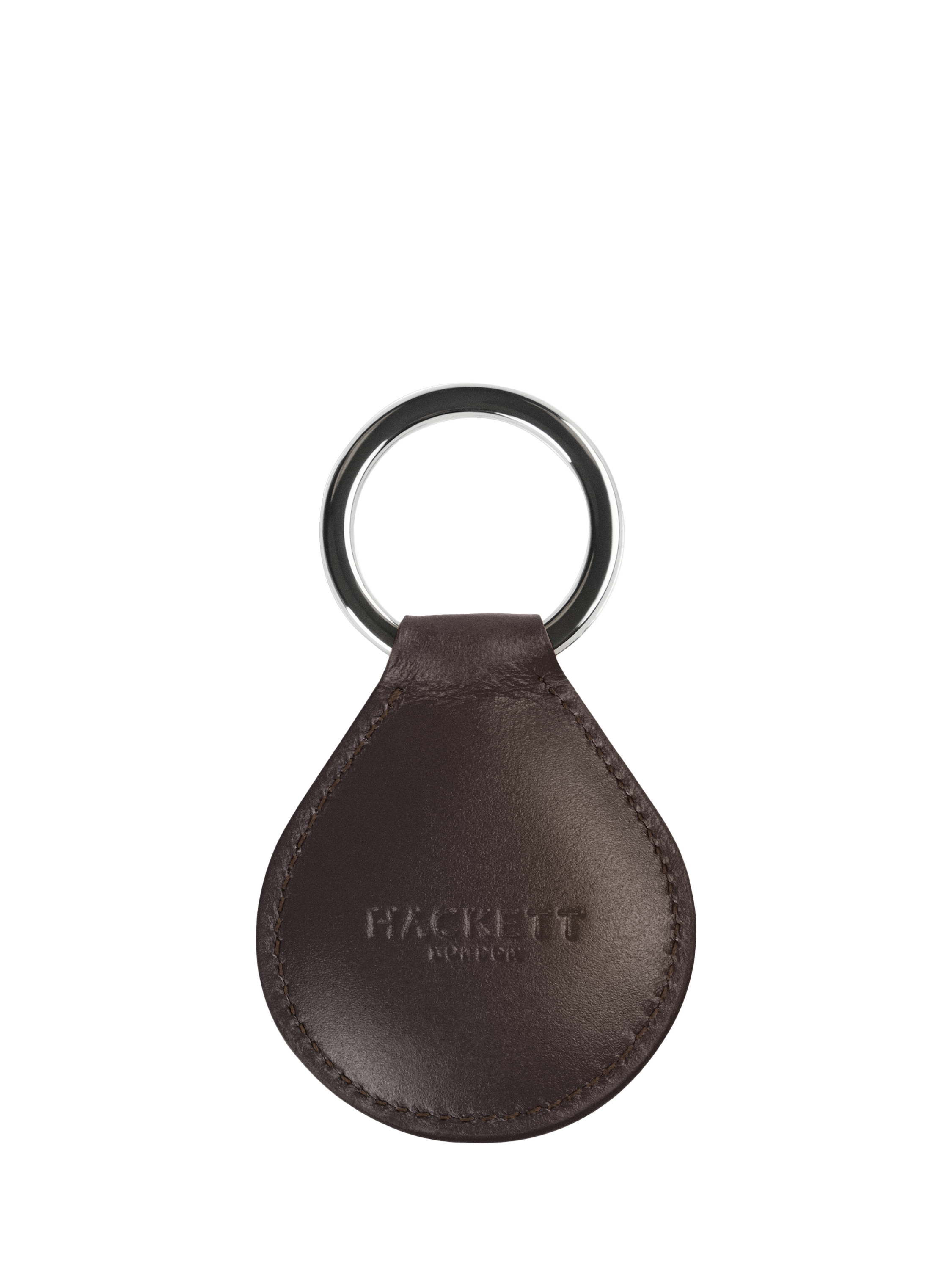 Product image 3 of 4, which shows Hackett London 1 Leather Keychain, Brown