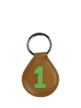 Hackett London 1 Leather Keychain, Brown/Green