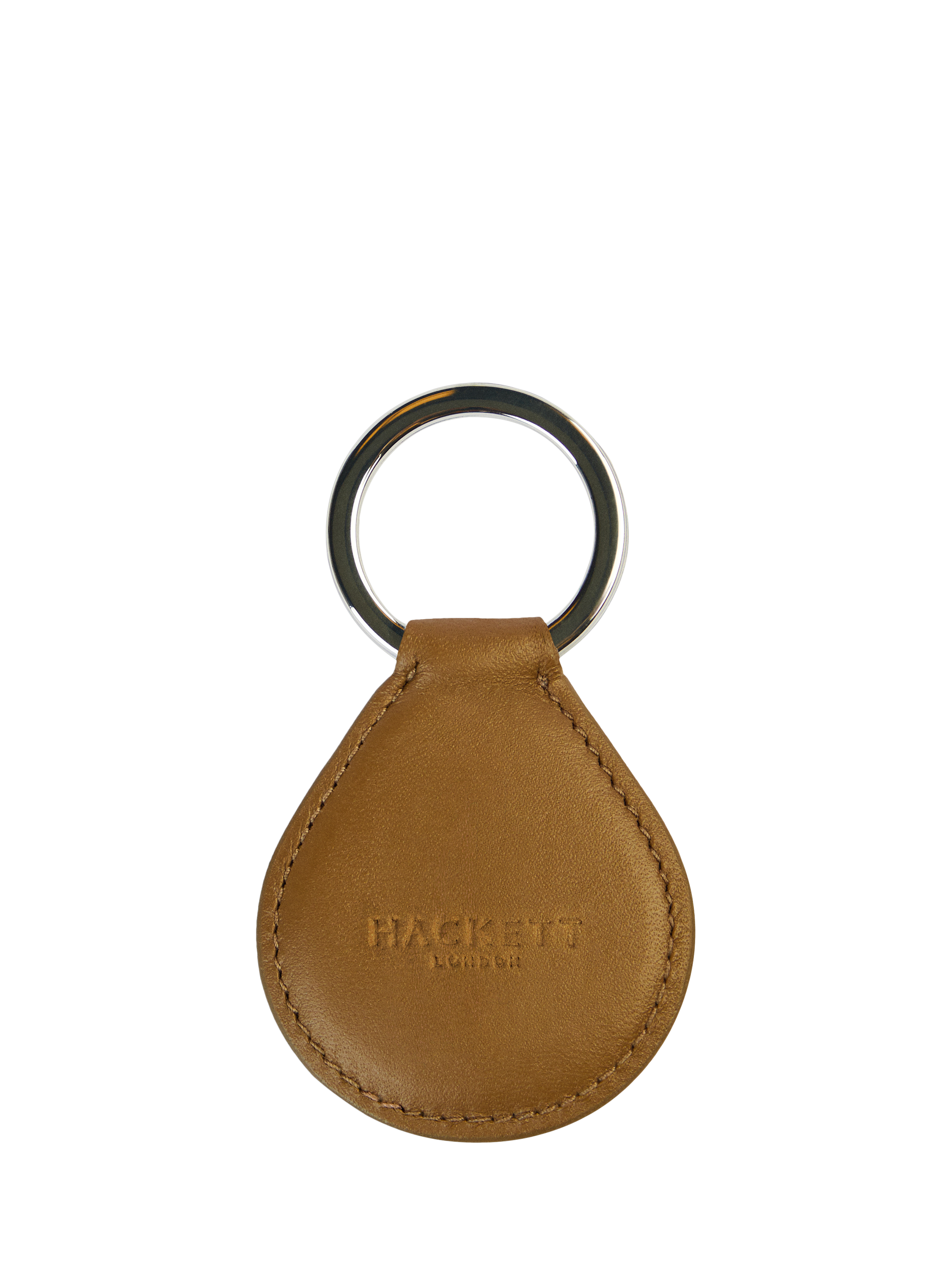 Product image 3 of 4, which shows Hackett London 1 Leather Keychain, Brown/Green