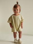 Claude & Co Kids' Opal Cotton Striped Romper, Sage