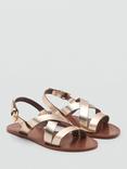 Mango Kids' Ariel Sandals, Gold