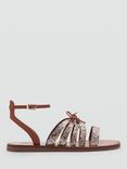 Mango Kids' Deme Strap Cord Glitter Sandals, Multi