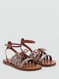 Mango Kids' Deme Strap Cord Glitter Sandals, Multi