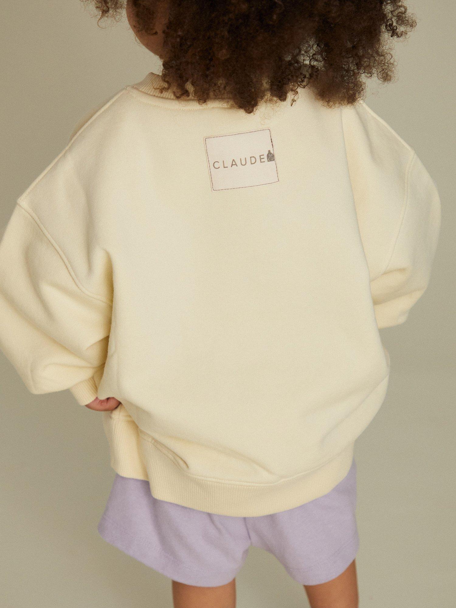 Product image 3 of 5, which shows Claude & Co Kids' Frances Cotton Lemon Print Sweatshirt, Lemon, 6-12 months