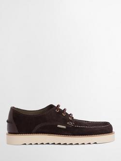 Barbour Aydon Suede Derby Shoes, Dark Brown