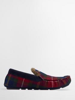 Barbour Tartan Moccasin Slippers, Winterberry, Winterberry