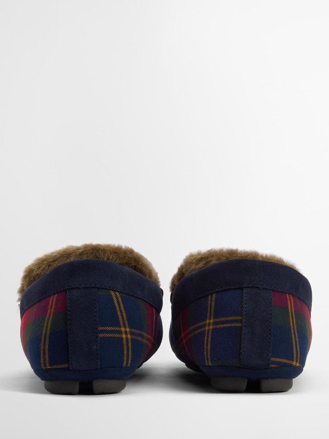 Product image 3 of 7, which shows Barbour Tartan Moccasin Slippers, Winterberry, 7