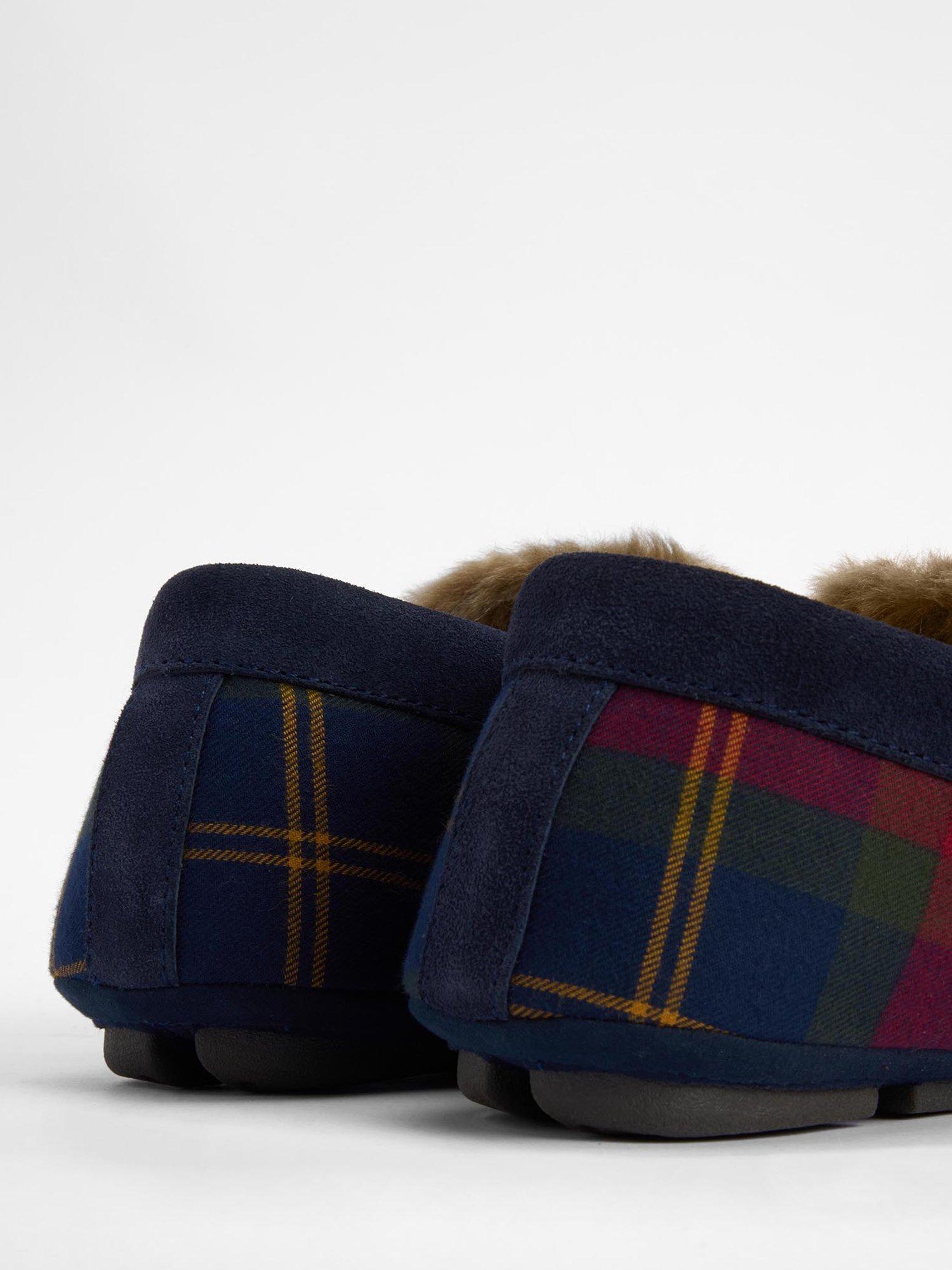Product image 4 of 7, which shows Barbour Tartan Moccasin Slippers, Winterberry, 7