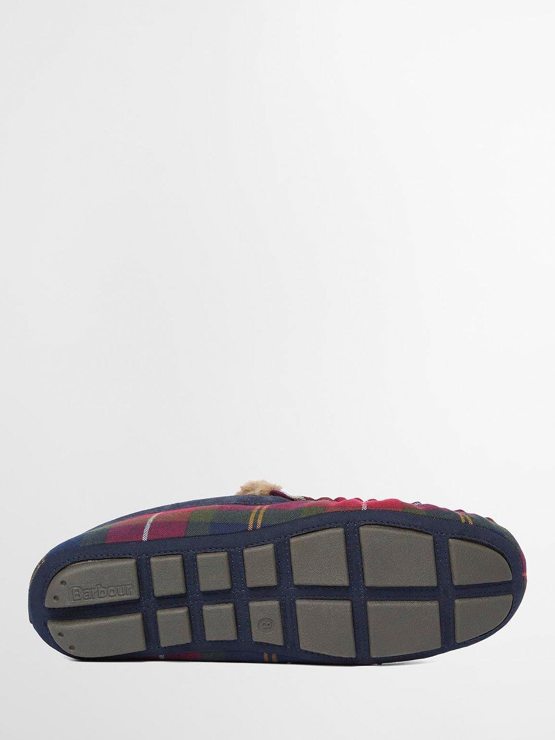 Product image 7 of 7, which shows Barbour Tartan Moccasin Slippers, Winterberry, 7