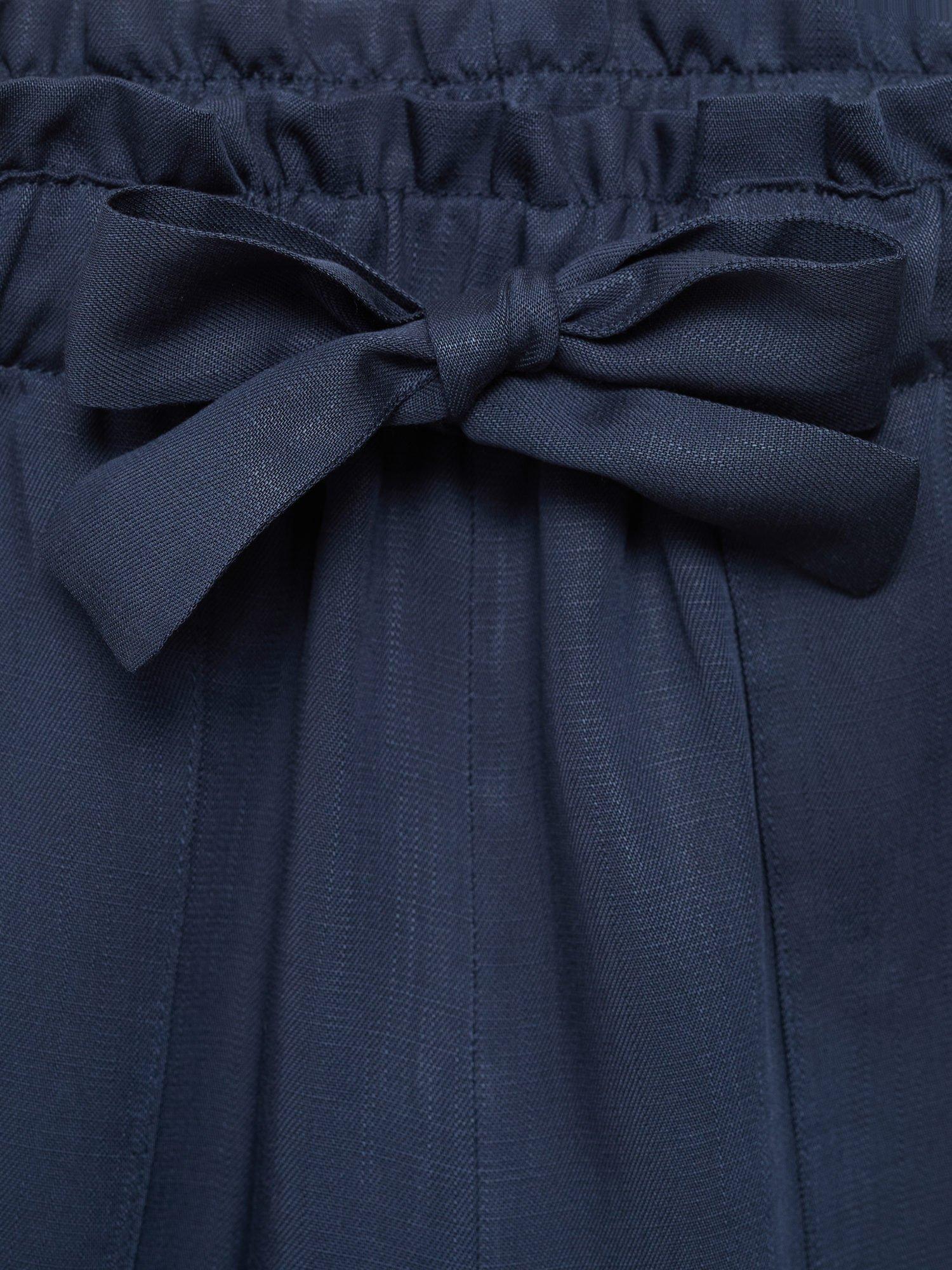 Product image 5 of 5, which shows Mango Kids' Blanes Wide Leg Trousers, Navy, 11-12 years