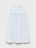 Mango Kids' Stripe Summer Dress, Medium Blue