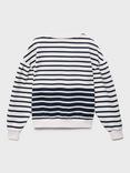 Mango Kids' Stripe Jumper, Navy