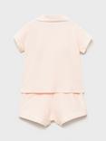 Mango Baby Striped Short Pyjamas, Pink
