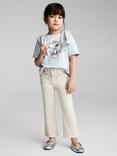 Mango Kids' Cotton Snoopy T-Shirt, Pastel Blue