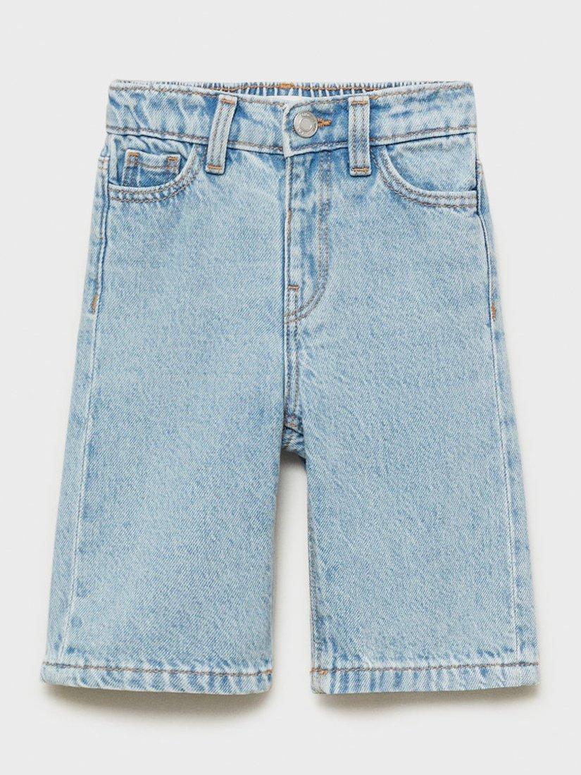 Product image 1 of 4, which shows Mango Kids' Culotte Jeans, Blue, 18-24 months