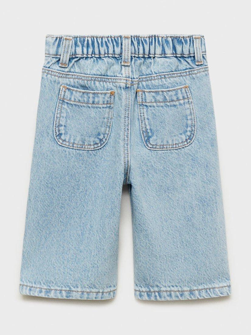 Product image 2 of 4, which shows Mango Kids' Culotte Jeans, Blue, 18-24 months