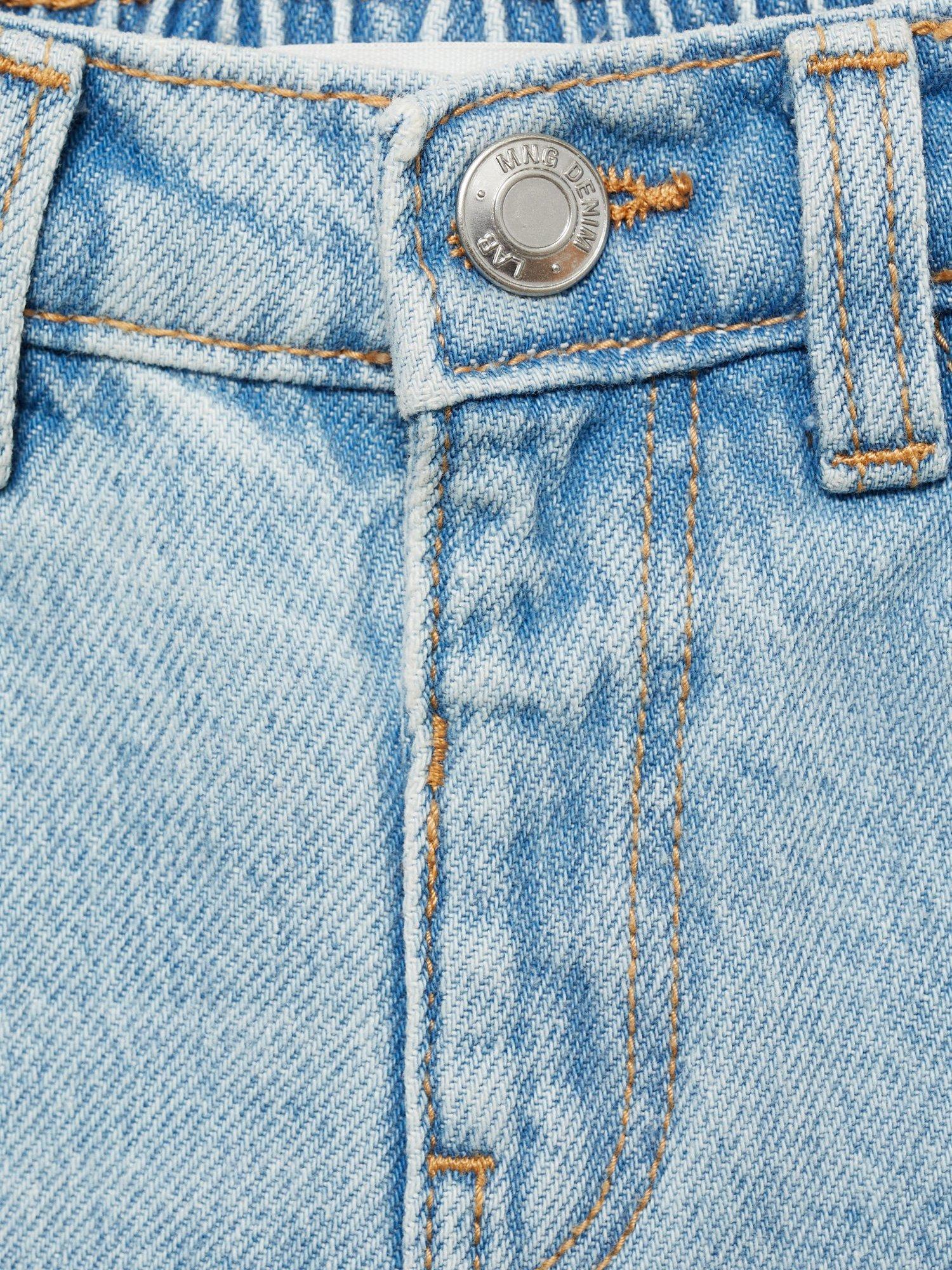 Product image 4 of 4, which shows Mango Kids' Culotte Jeans, Blue, 18-24 months