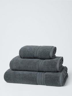 John Lewis Turkish Cotton Towels, Dark Steel