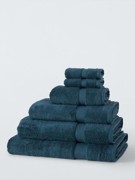 John Lewis Egyptian Cotton Towels, Loch Blue