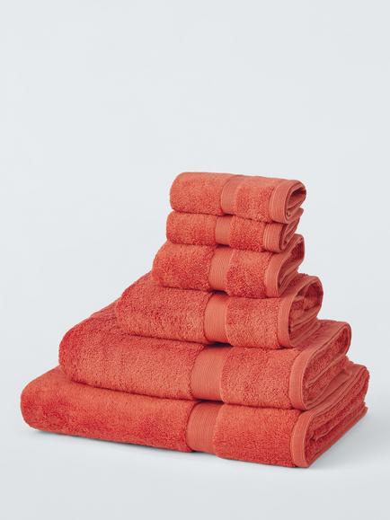 John Lewis Egyptian Cotton Towels, Burnt Orange