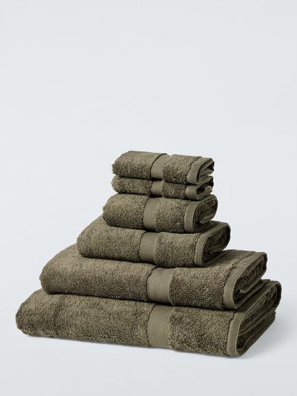 John Lewis Egyptian Cotton Towels, Dark Khaki