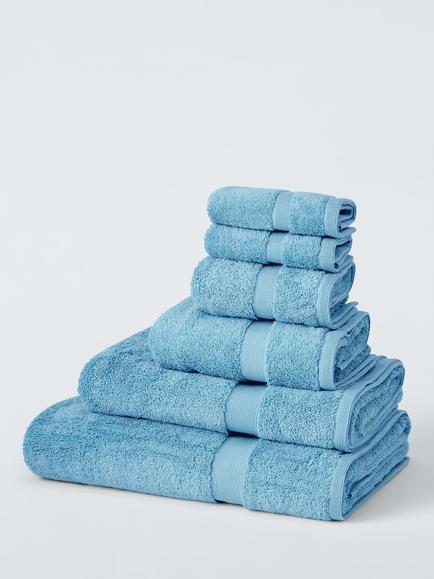 John Lewis Egyptian Cotton Towels, Haze Blue