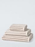 John Lewis Egyptian Cotton Stripe Towels, Cocoa