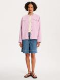 OMNES Wilona Collarless Denim Jacket, Lilac