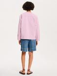 OMNES Wilona Collarless Denim Jacket, Lilac