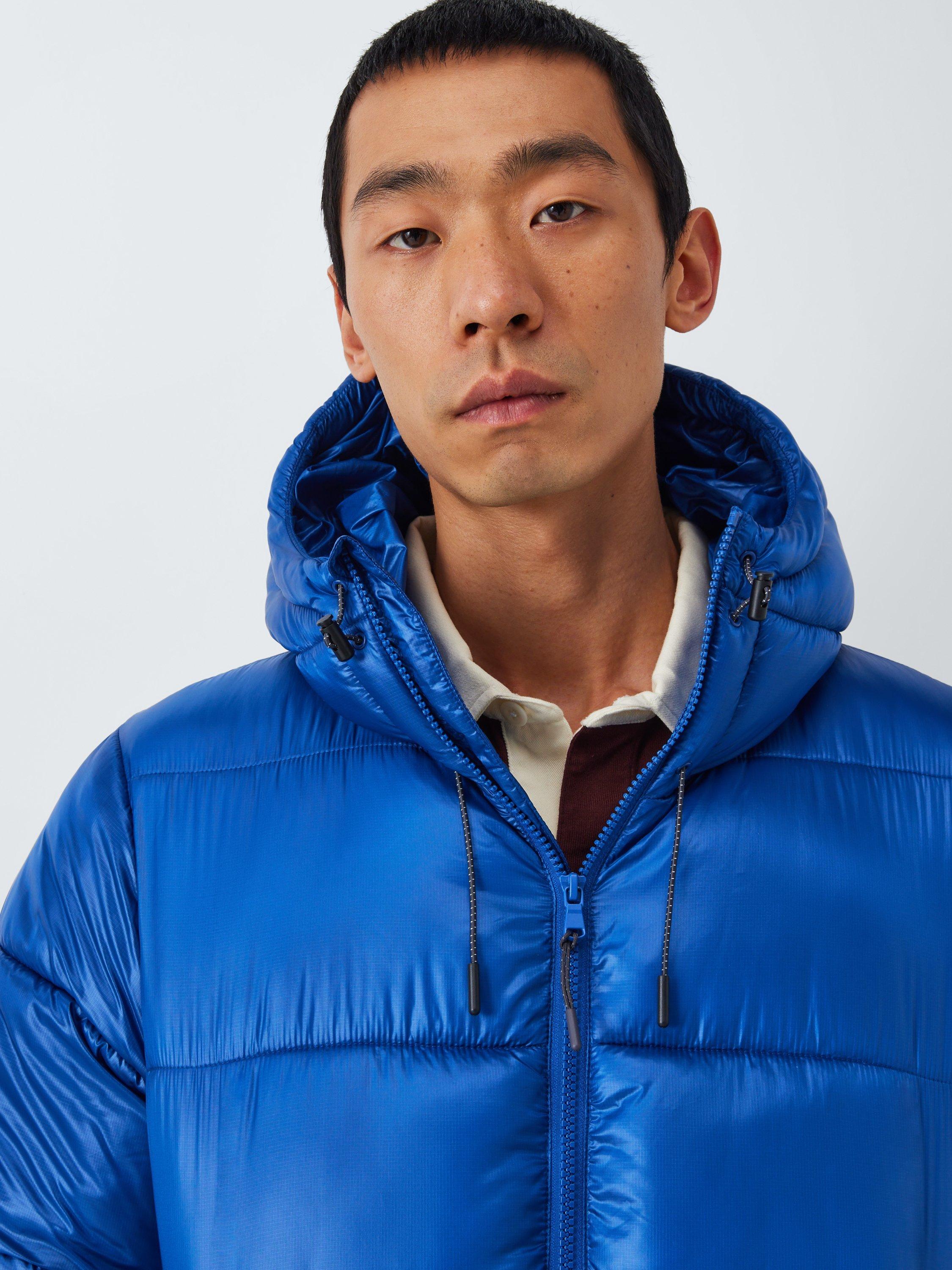 Product image 4 of 5, which shows John Lewis Ripstop Hooded Puffer Jacket, Bright Blue, S