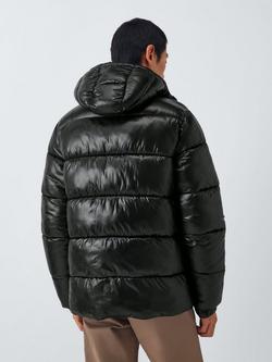 John Lewis Ripstop Hooded Puffer Jacket - view 2, Black