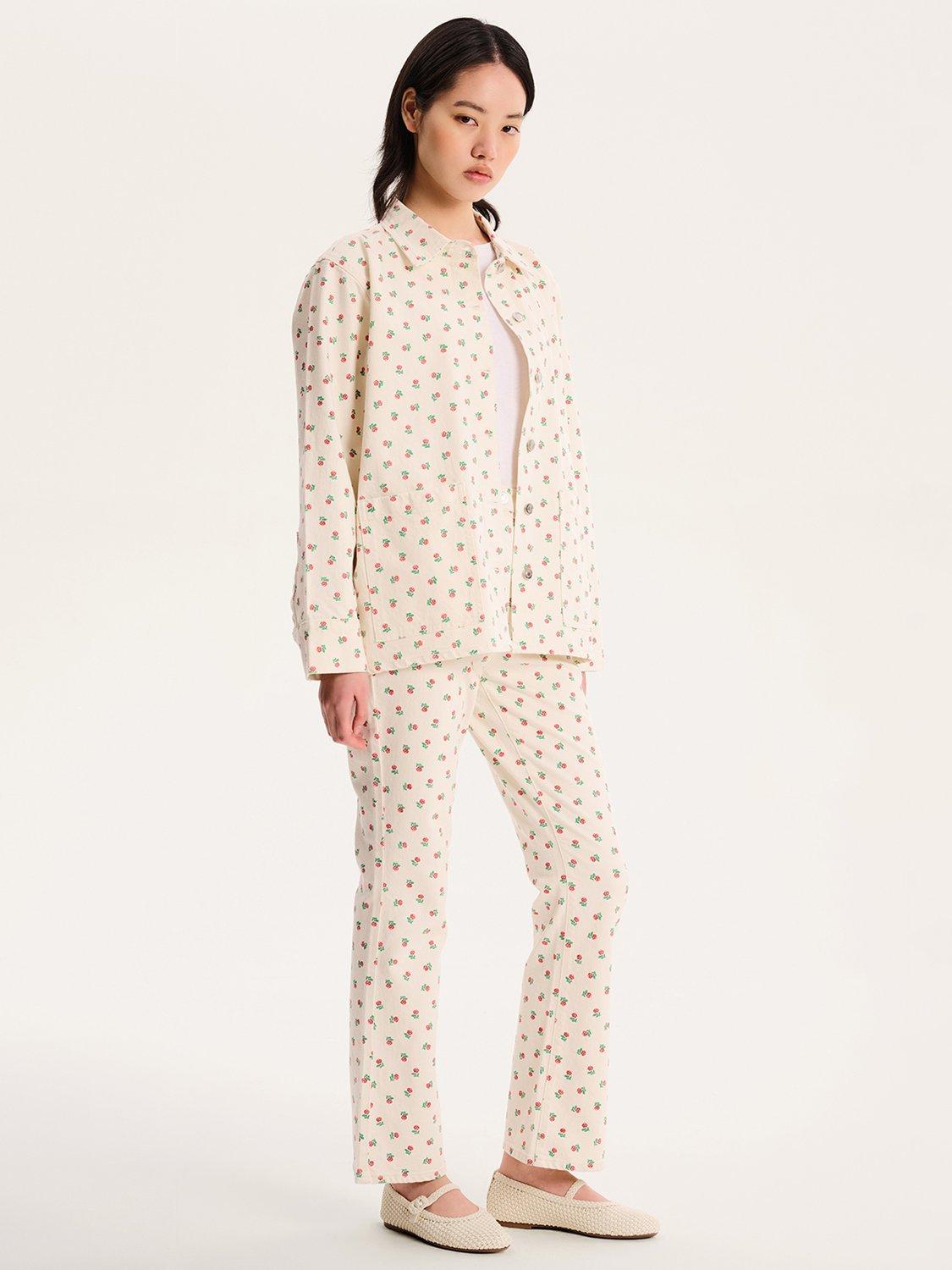 Product image 2 of 5, which shows OMNES Magnus Rose Denim Jacket, White, 6