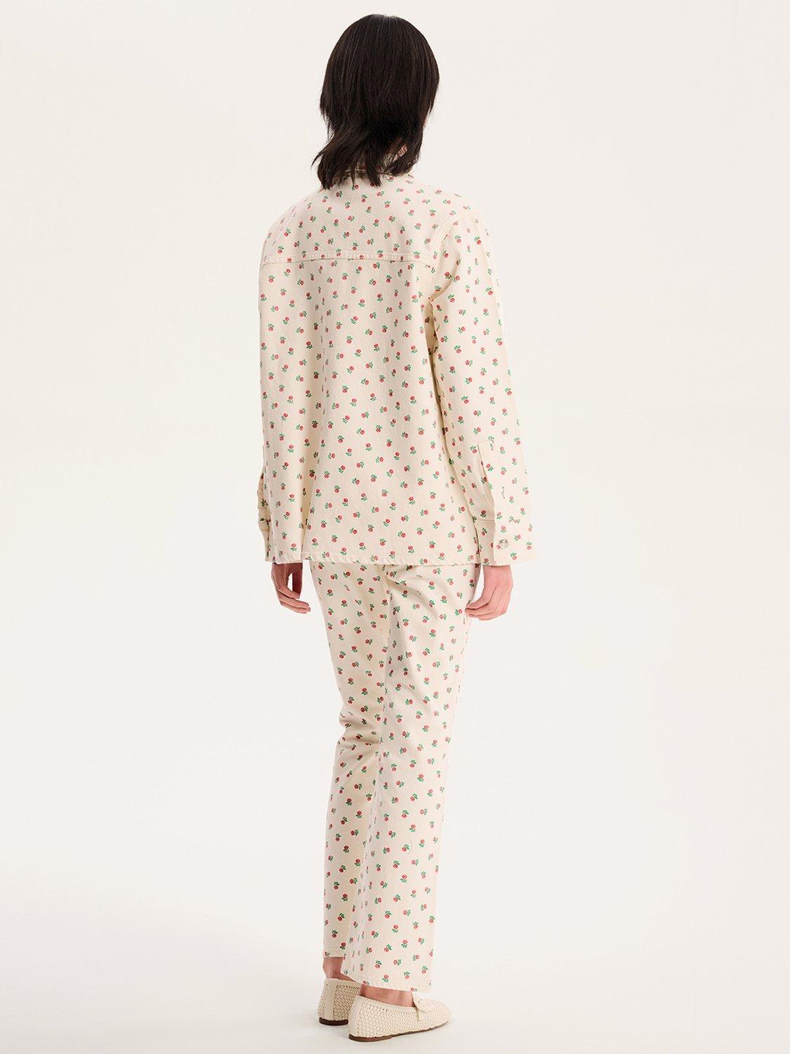 Product image 3 of 5, which shows OMNES Magnus Rose Denim Jacket, White, 6
