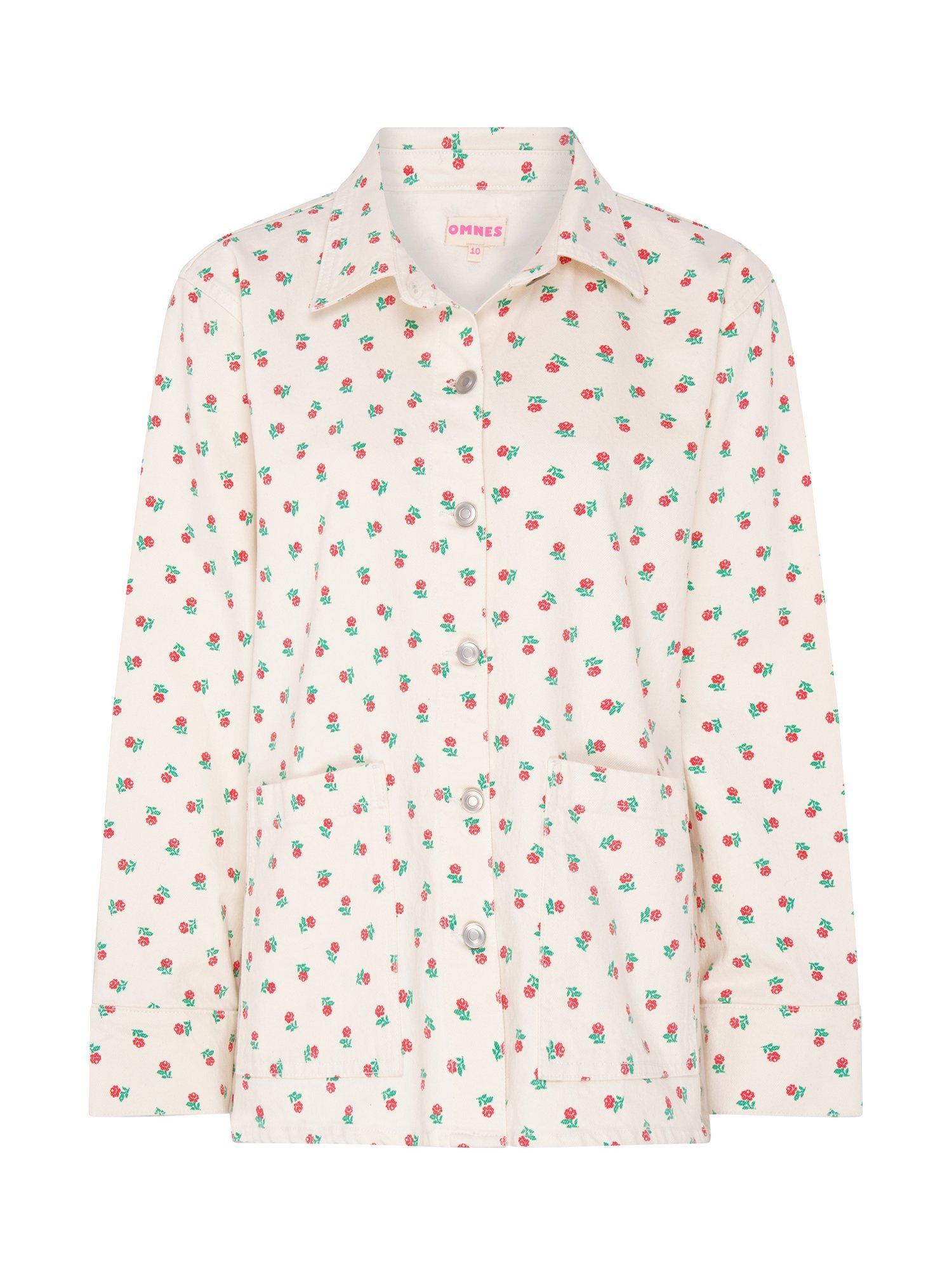 Product image 5 of 5, which shows OMNES Magnus Rose Denim Jacket, White, 6