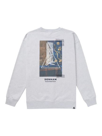 DENHAM Boro Cotton Sweatshirt, Light Grey - view 2, Light Grey