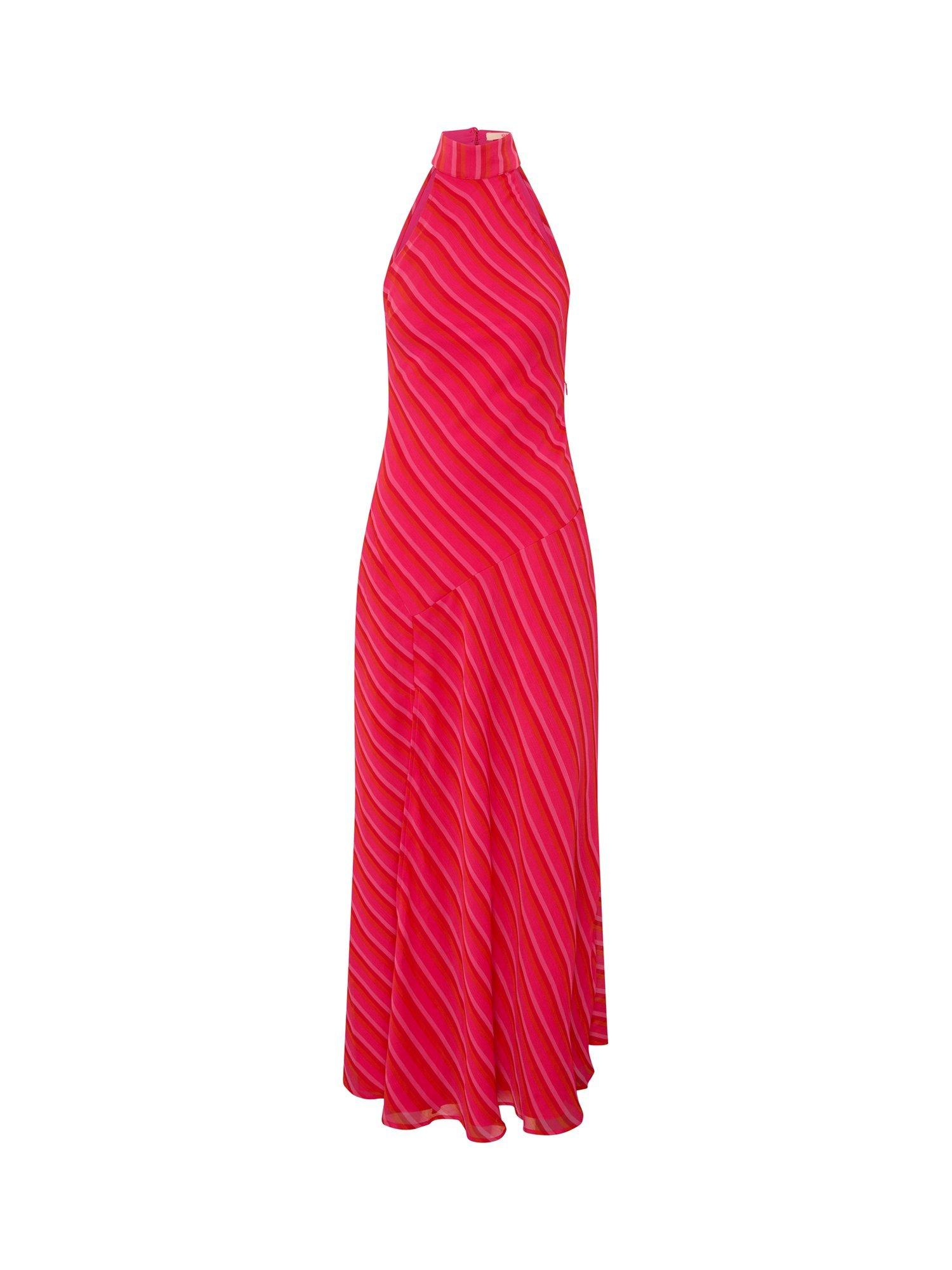Product image 4 of 5, which shows OMNES Elsie Stripe Maxi Dress, Pink, 4