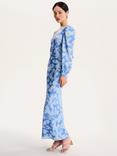 OMNES Francoise Blurred Floral Dress, Blue