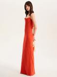 OMNES Koko Chiffon Slip Maxi Dress, Orange