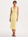 OMNES Maizie Lace Trim Slip Dress, Yellow