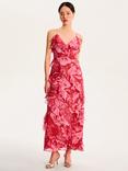 OMNES Missy Floral Ruffle Dress, Red