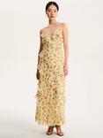 OMNES Missy Floral Ruffle Dress, Yellow/Multi