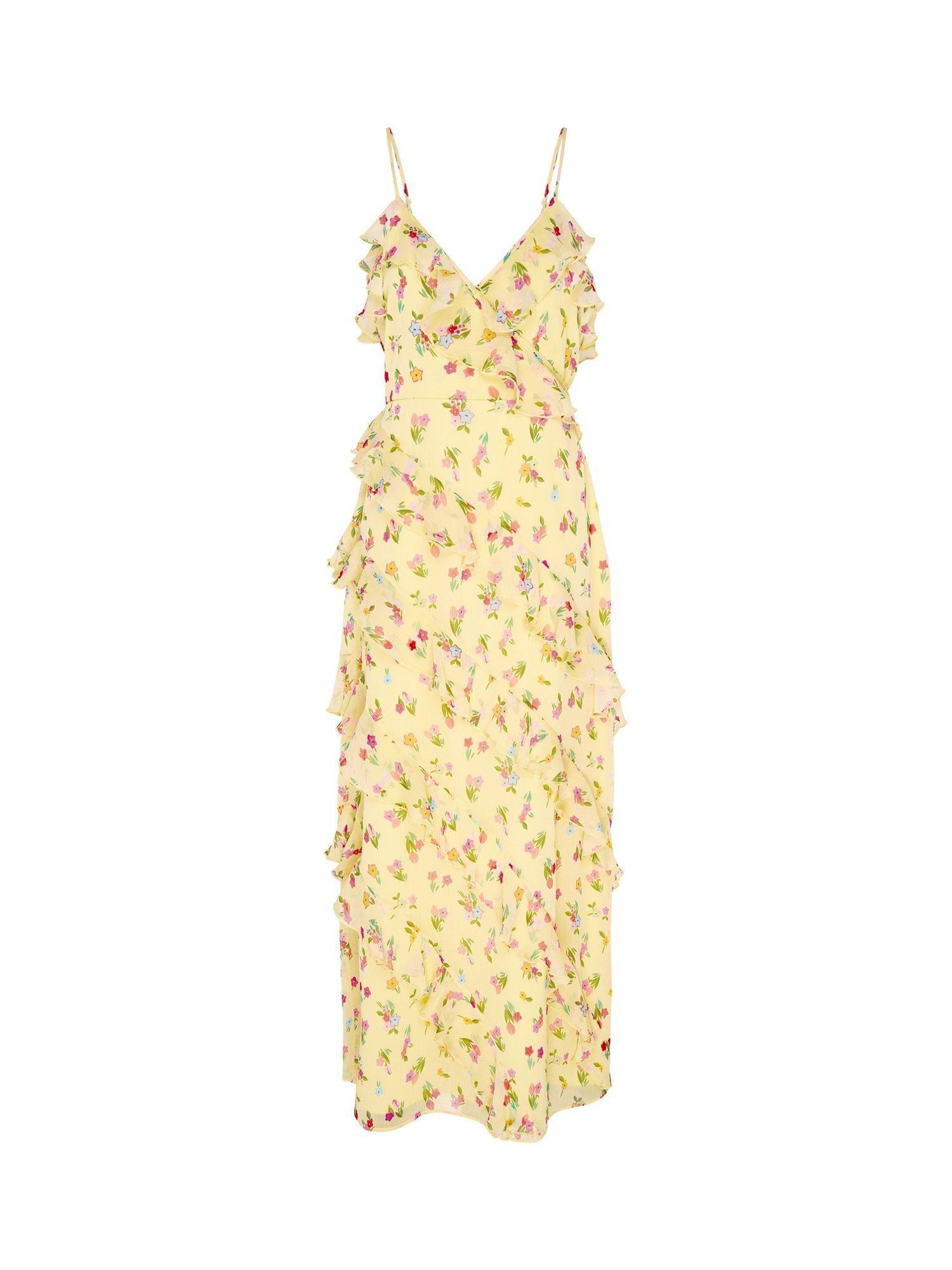Product image 5 of 5, which shows OMNES Missy Floral Ruffle Dress, Yellow/Multi, 6