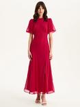 OMNES Nola Chiffon Maxi Dress, Magenta