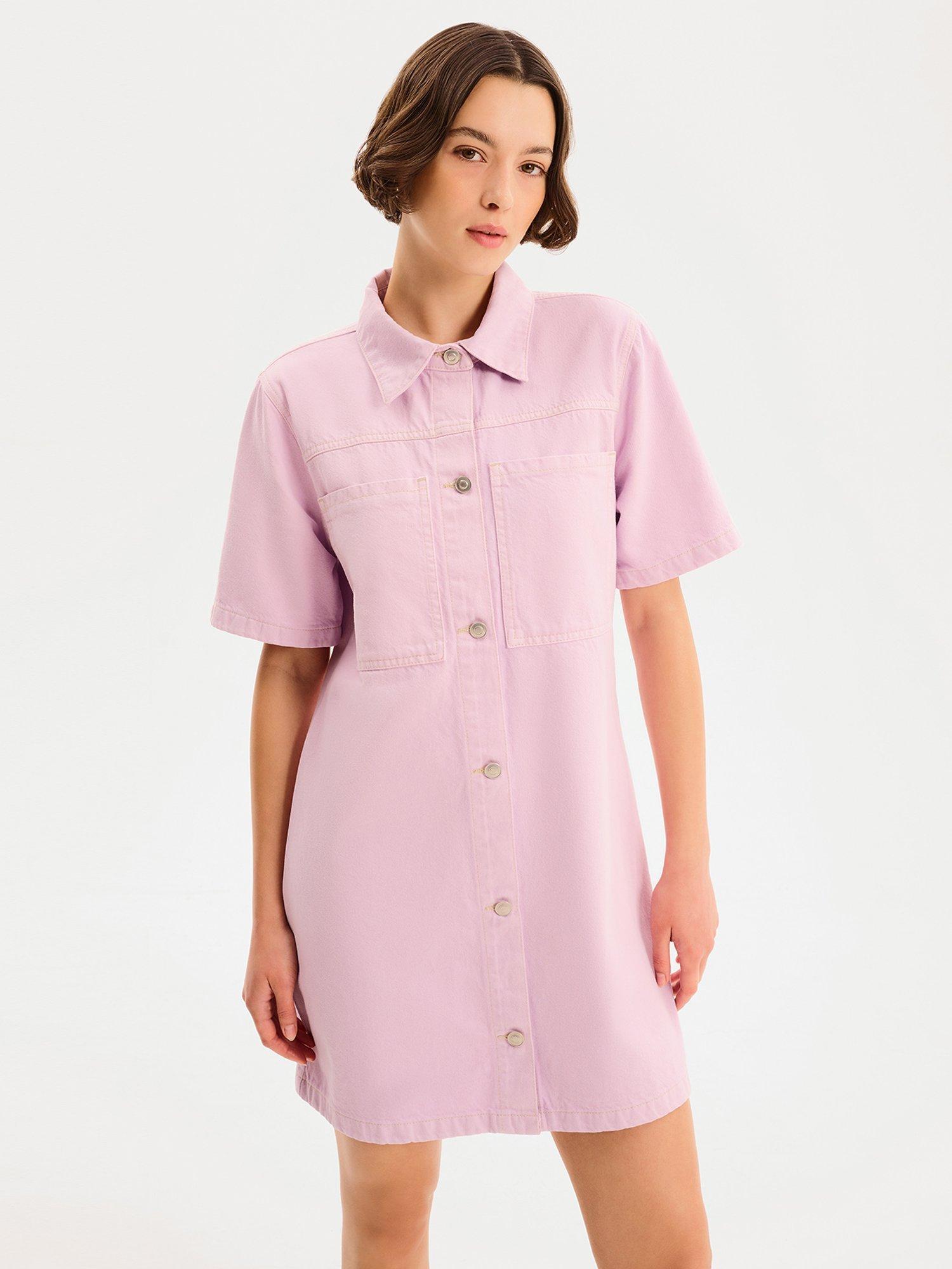 Product image 4 of 5, which shows OMNES Olivia Dress, Lilac, 6