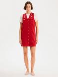 OMNES Talula Embroidered Floral Dress, Red