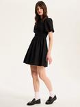 OMNES Terri Shirred Mini Dress, Black