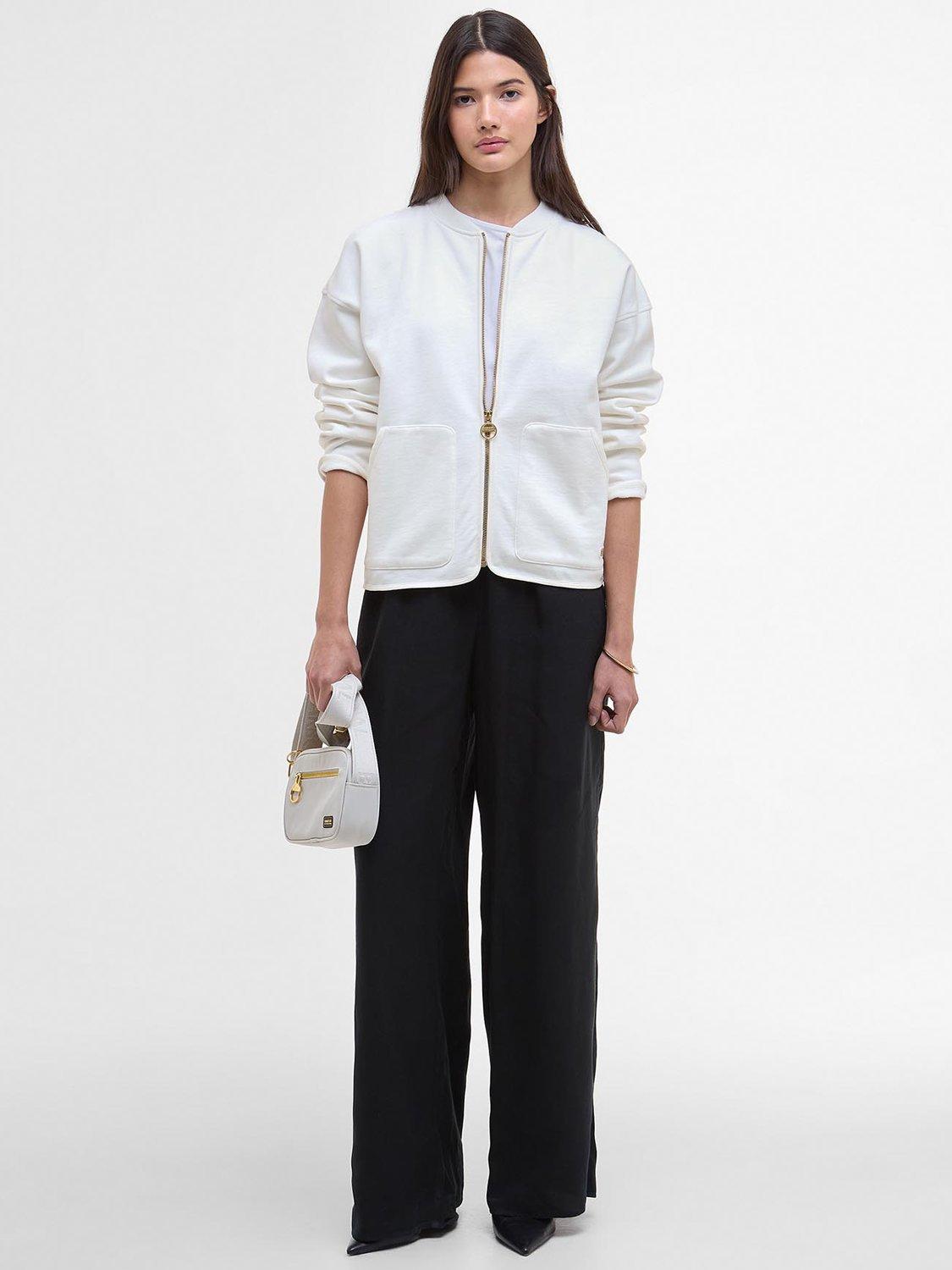 Product image 3 of 6, which shows Barbour International Clara Bomber Jacket, Neutral, 8